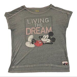 Disney Mickey Mouse "Living the Dream" Tissue T-Shirt Size S Character